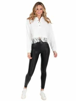 Main Strip Can't Help Myself Stud Fringe Crop Top Tops