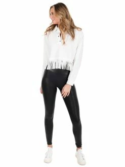 Main Strip Can't Help Myself Stud Fringe Crop Top Tops