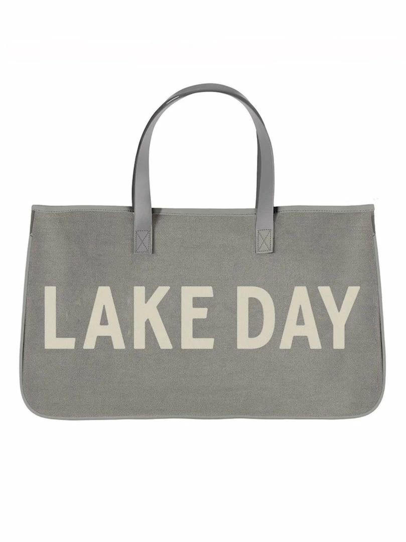 Best Pirce โจ Accessories Lake Day Grey Canvas Tote ๐งจ 1 Accessories Lake Day Grey Canvas Tote
