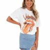 Livy Lu Rolling Stones Volunteers Tie Dye Lick Tee Graphic Tees