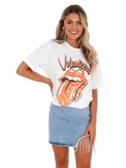 Livy Lu Rolling Stones Volunteers Tie Dye Lick Tee Graphic Tees