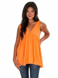 Umgee Apparel Backfield Babydoll Tank Top