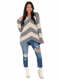 Miracle Left And Right Chevron Sweater