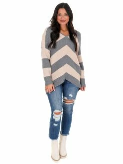 Miracle Left And Right Chevron Sweater