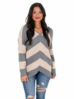 Miracle Left And Right Chevron Sweater