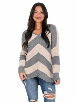 Miracle Left And Right Chevron Sweater