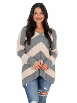 Miracle Left And Right Chevron Sweater