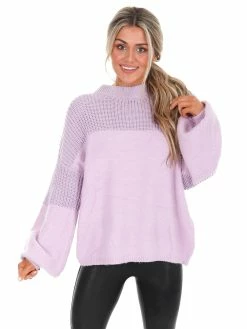 Miracle Don't You Worry Contrast Sweater Tops