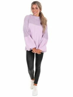 Miracle Don't You Worry Contrast Sweater Tops