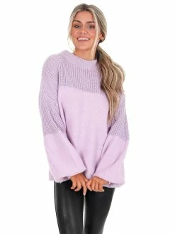 Miracle Don't You Worry Contrast Sweater Tops