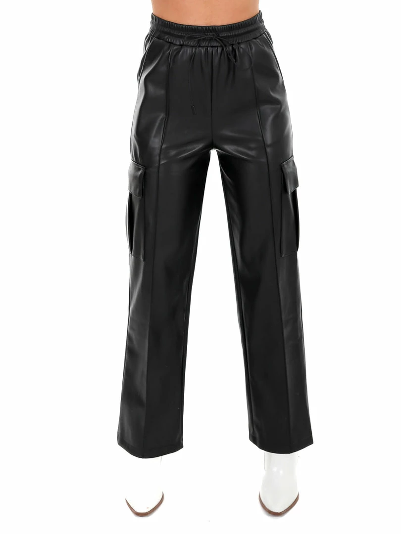 Outlet ๐ Aaron & Amber Slow Down Leather Cargo Pants Bottoms ๐ 1 Aaron & Amber Slow Down Leather Cargo Pants Bottoms