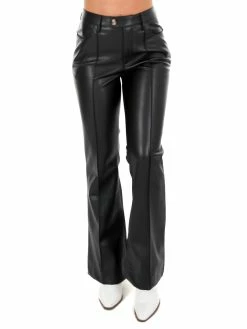 Aaron & Amber Sale Smooth Operator Leather Flare Pants