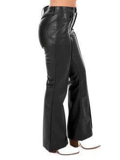 Aaron & Amber Sale Smooth Operator Leather Flare Pants
