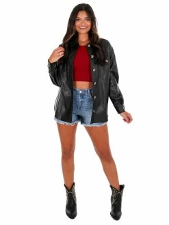 Aaron & Amber So Long Farewell Leather Top