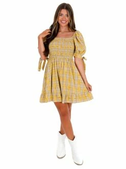 En Merci Sale New World Plaid Dress