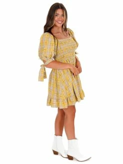 En Merci Sale New World Plaid Dress