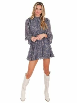 En Merci Dresses Just Begun Print Mini Dress