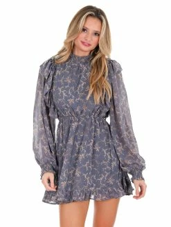 En Merci Dresses Just Begun Print Mini Dress