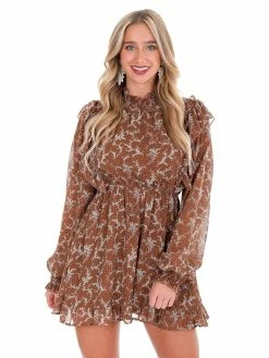 En Merci Dresses Just Begun Print Mini Dress