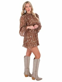 En Merci Dresses Just Begun Print Mini Dress