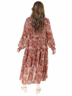 En Merci Spin Around Ruffle Midi Dress Dresses