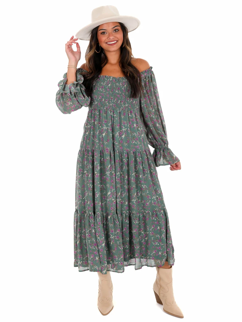 Best deal ๐ En Merci Wonderful World Floral Midi ๐ Dress Sale ๐ฅ 4 En Merci Wonderful World Floral Midi Dress Sale