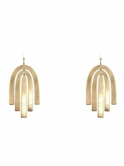 RNK Arch Layered Metal Earrings