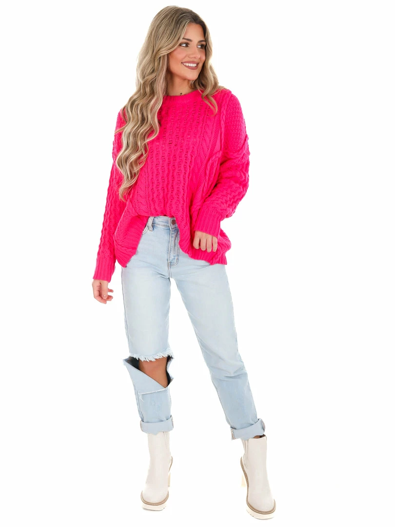 Hot Sale ๐ En Merci On Your Mind Cable Knit Sweater Tops ๐ 4 En Merci On Your Mind Cable Knit Sweater Tops