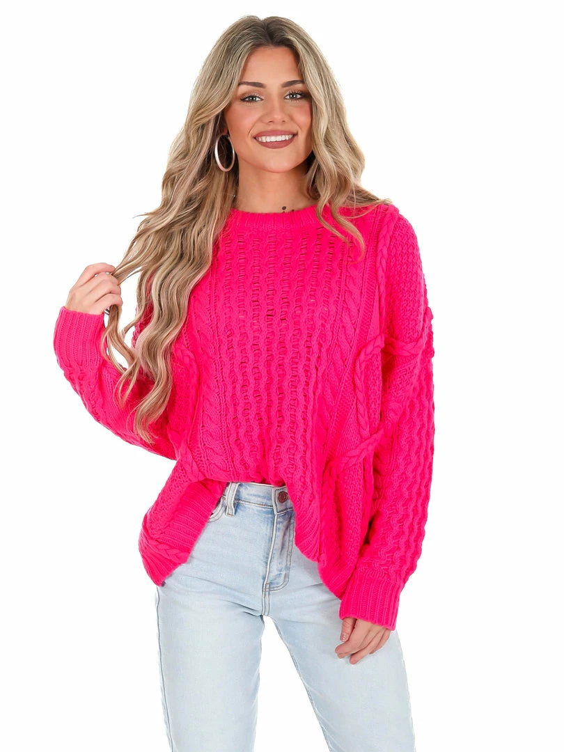 Hot Sale ๐ En Merci On Your Mind Cable Knit Sweater Tops ๐ 5 En Merci On Your Mind Cable Knit Sweater Tops