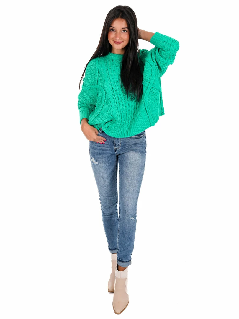 Hot Sale ๐ En Merci On Your Mind Cable Knit Sweater Tops ๐ 17 En Merci On Your Mind Cable Knit Sweater Tops