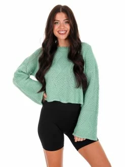 En Merci Sale Call Your Name Diamond Knit Sweater