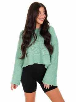 En Merci Sale Call Your Name Diamond Knit Sweater