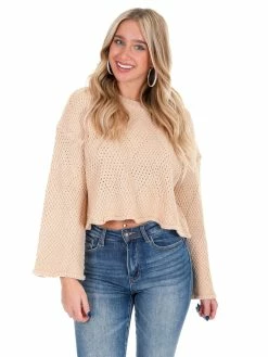 En Merci Sale Call Your Name Diamond Knit Sweater