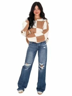 En Merci Checkmate Oversized Sweater