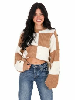 En Merci Checkmate Oversized Sweater