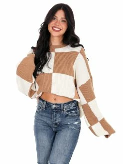 En Merci Checkmate Oversized Sweater