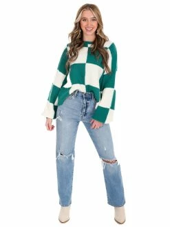 En Merci Checkmate Oversized Sweater