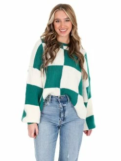 En Merci Checkmate Oversized Sweater