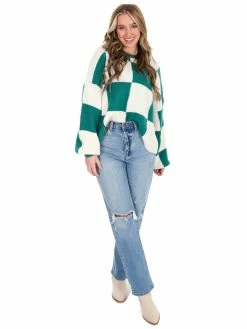 En Merci Checkmate Oversized Sweater