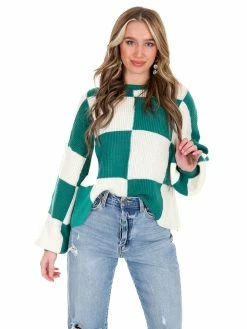 En Merci Checkmate Oversized Sweater