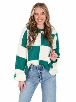 En Merci Checkmate Oversized Sweater