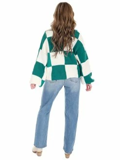 En Merci Checkmate Oversized Sweater