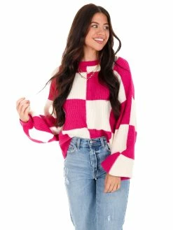 En Merci Checkmate Oversized Sweater