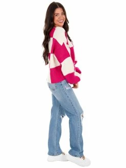 En Merci Checkmate Oversized Sweater