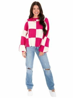 En Merci Checkmate Oversized Sweater