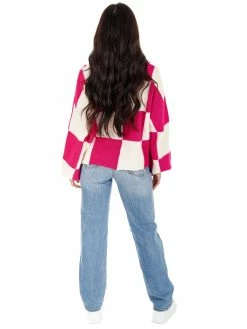 En Merci Checkmate Oversized Sweater