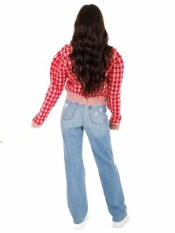 En Merci Every Morning Checkered Sweater Tops