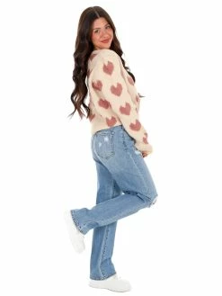 Discount 🤩 En Merci I Heart You Fuzzy Sweater Tops ✨ 12 En Merci I Heart You Fuzzy Sweater Tops