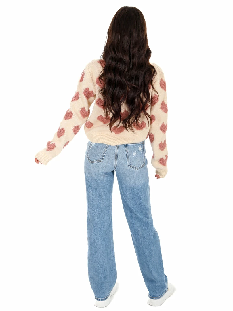 Discount 🤩 En Merci I Heart You Fuzzy Sweater Tops ✨ 7 En Merci I Heart You Fuzzy Sweater Tops