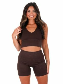 NikiBiki Bigger Picture V-Neck Crop Top Tops